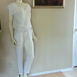 New York & Company, White Bathing Suite Cover, Shirt Size Small/Pant Size Xsmall